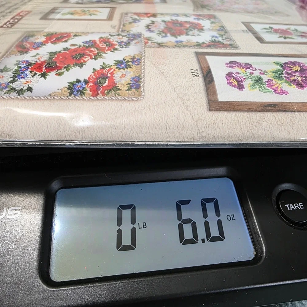 Riolis 761 Cross Stitch Kit Floral Pillow Cushion Black Canvas Tassels 15.75in